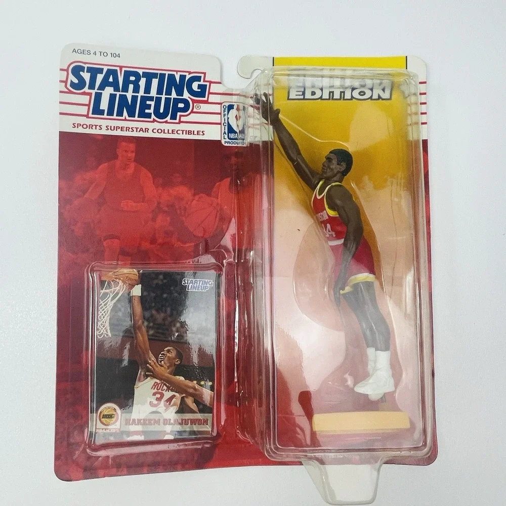 1994 Starting Lineup NBA Hakeem Olajuwon Houston Rockets Red Uniform